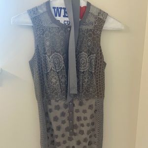 Byron Lars-Beguile-Slate/smoke gray-pencil dress elegance